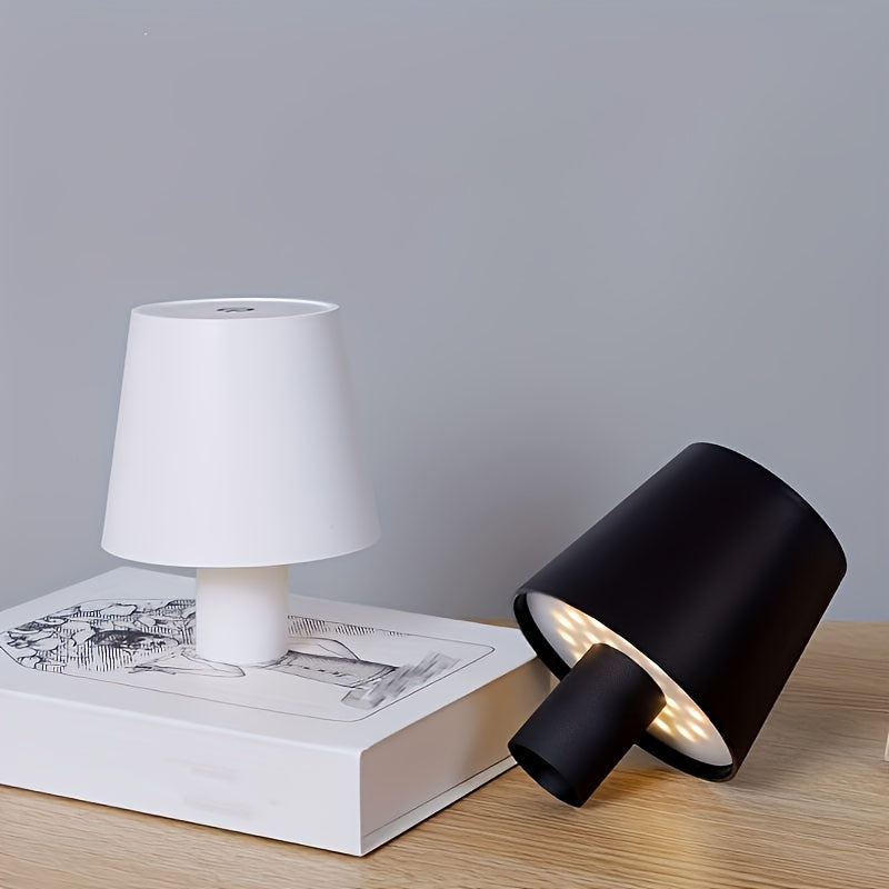 Portable Dimmable LED Bottle Lamp with Touch Control and USB Rechargeable for Home and Office