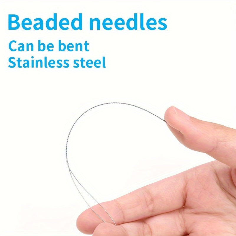 Stainless Steel Beading Needles Set Flexible Durable for Jewelry Making Crafts