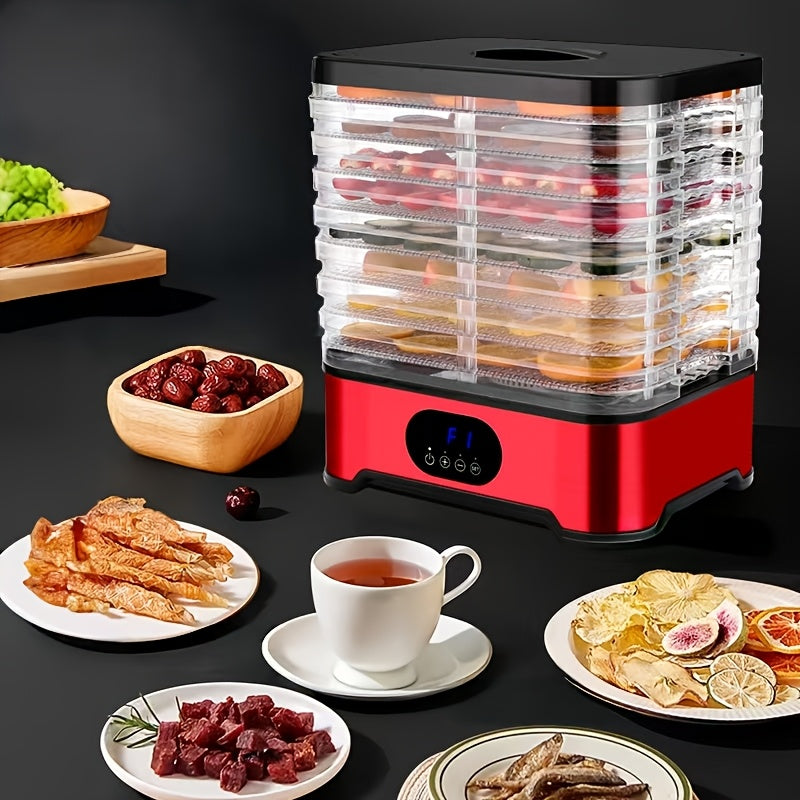 Automatic Food Dehydrator with LED Display 8 Trays Digital Timer Temperature Control Stainless Steel