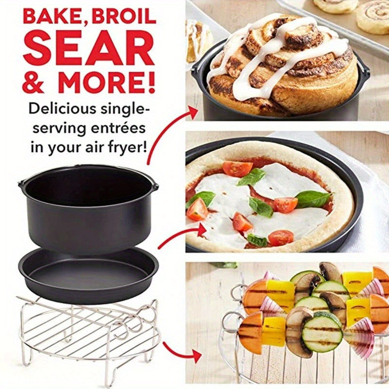 6pcs Air Fryer Accessory Kit 2 Quart Compact Air Fryer Accessories