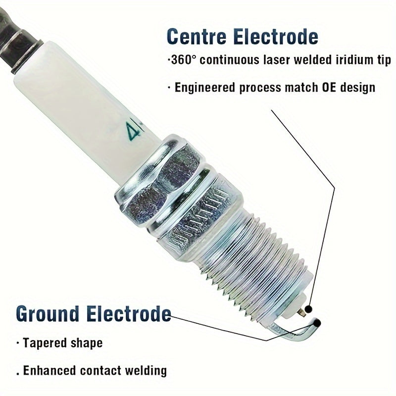 8-Piece Spark Plugs Ignition Wires Kit for V8 SUVs Cars 4.8L-6.0L