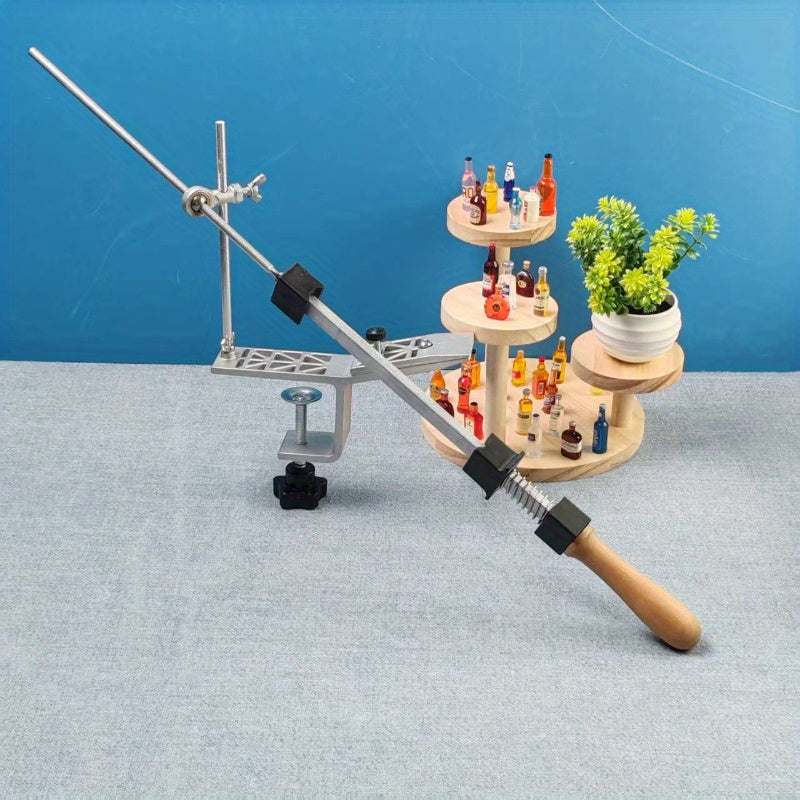 Afilador de ángulo con rotación ajustable y sujeción rápida para afilado profesional