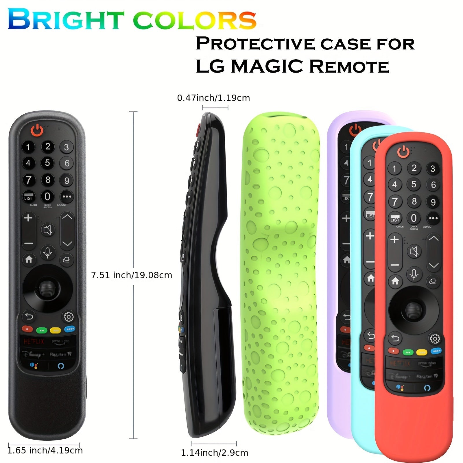 Universal Silicone Remote Control Cover for Magic TV 2024 Model Anti-Slip Glow-in-the-Dark