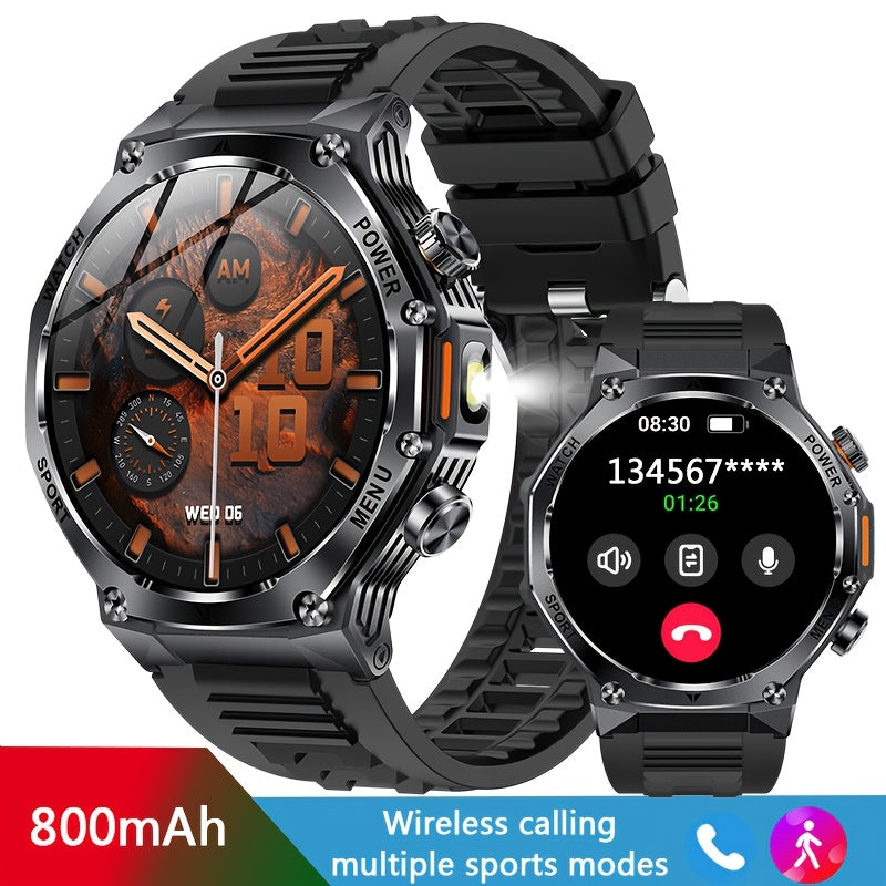 2025 LED Erkaklar Aqlli Soati, Qo'ng'iroq bilan, 4.32 sm HD Ekran, AI Ovoz Assistanti, Musiqa Boshqaruvi, iPhone va Android uchun