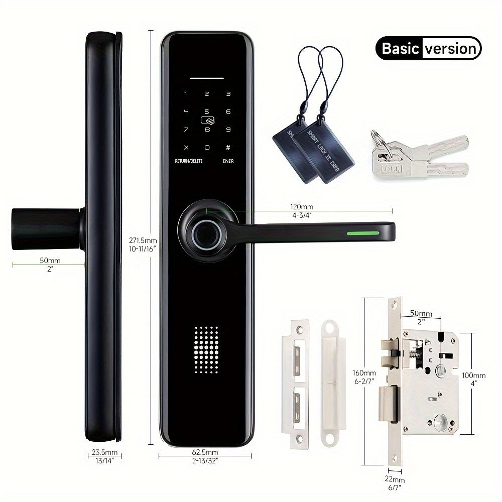 Universal Aluminum Alloy Smart Door Lock with Wi-Fi Keyless Entry App and Keypad
