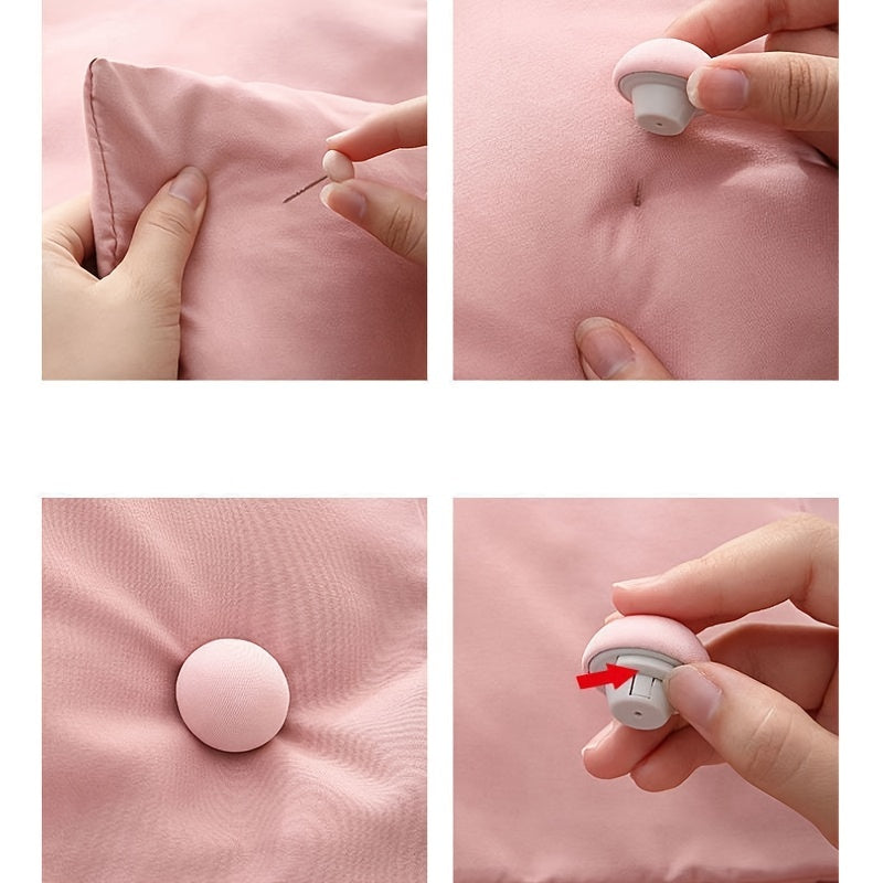 Set of 4 Pink Mushroom Duvet Clips Prevent Slipping Bed Sheet Quilt Secure