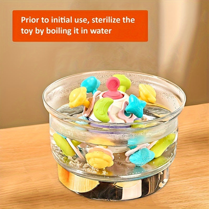 Baby Soft Training Toy for Infants Hand-Grabbing Practice Manhattan Space-Ball Theme