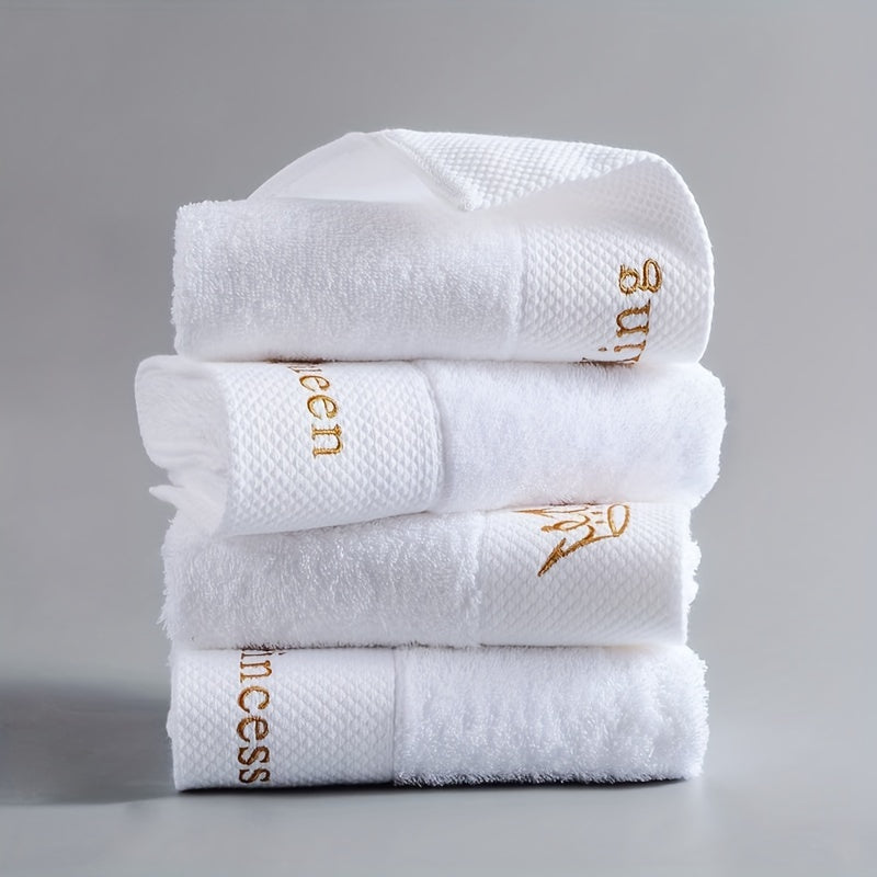 Cotton Bath Towels Soft Absorbent Embroidered for Household and Hotel Use