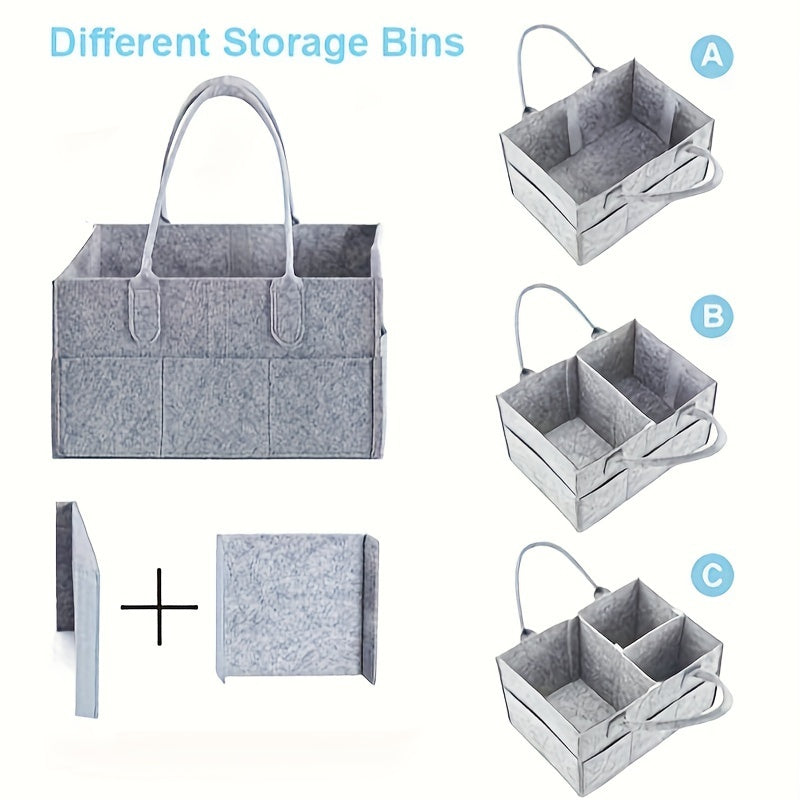 Plaid Diaper Caddy Organizer for Nursery and Travel Storage