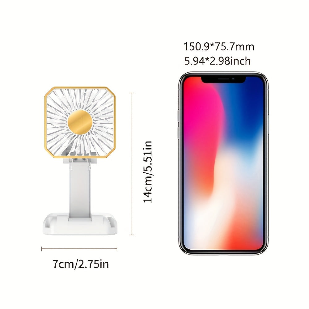 Портативный мини-вентилятор с USB-зарядкой в дизайне ледяных кубиков, идеально подходит для использования внутри помещений и на улице. Отлично подходит для летних мероприятий.