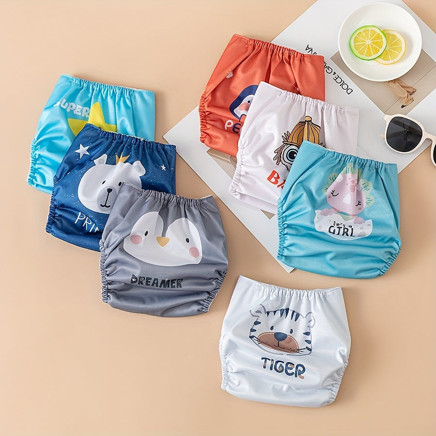 Регулируемые многоразовые тренировочные штаны для малышей 0-3 лет, стираемый трикотаж, комплект из 3 шт.