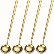 Titanium Gold Long Handle Coffee Spoon Stainless Steel for Stirring Coffee Honey
