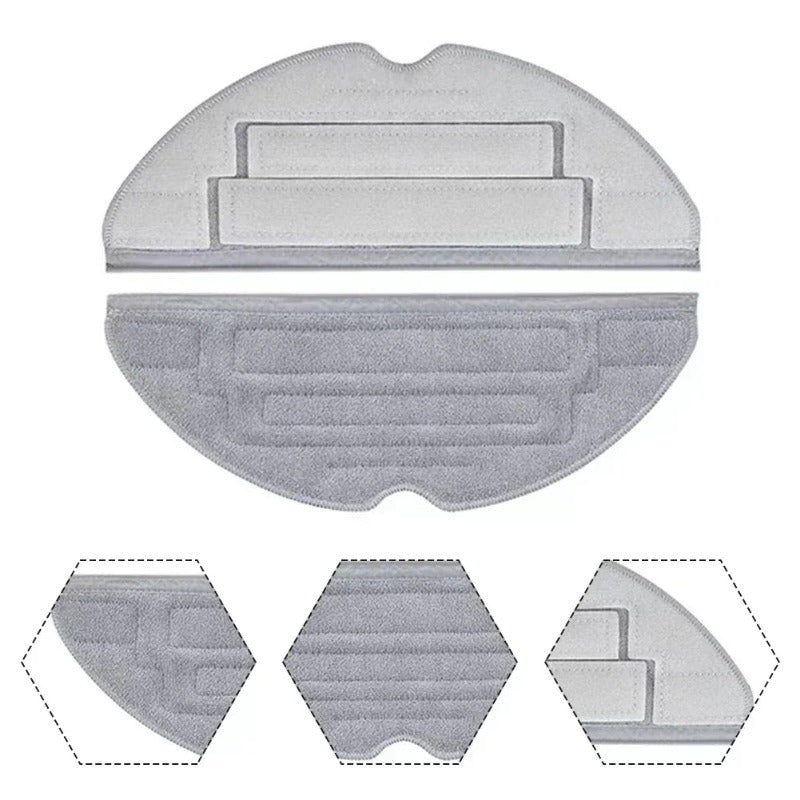 Roborock S8/S8 Plus/S8 Pro bilan mos keladigan 8 ta mikro tolali mopa to'plami, ultra tozalash robot changyutgichlari uchun zaruriy aksessuarlar, zaxira pol ulanish qismlari, tozalash matosi kiritilgan.