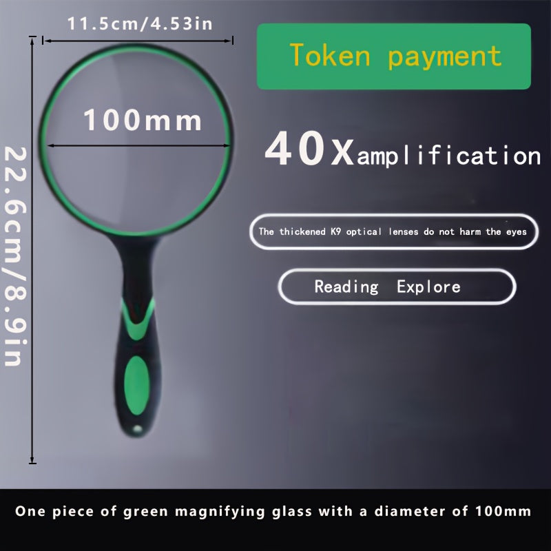 Handheld 30X Magnifying Glass for Reading Maps Science Education Elderly Kids 50mm 65mm 75mm 100mm