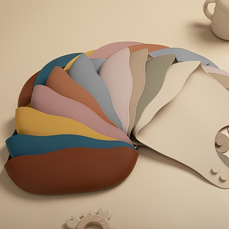 Adjustable Waterproof Baby Bibs for Infants Soft Silicone with Pocket