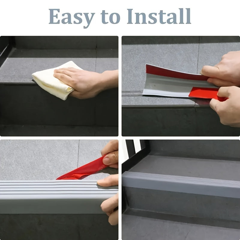 Self-Adhesive PVC Stair Edge Protector 16.5ft Waterproof Anti-Slip Stair Tread Guard