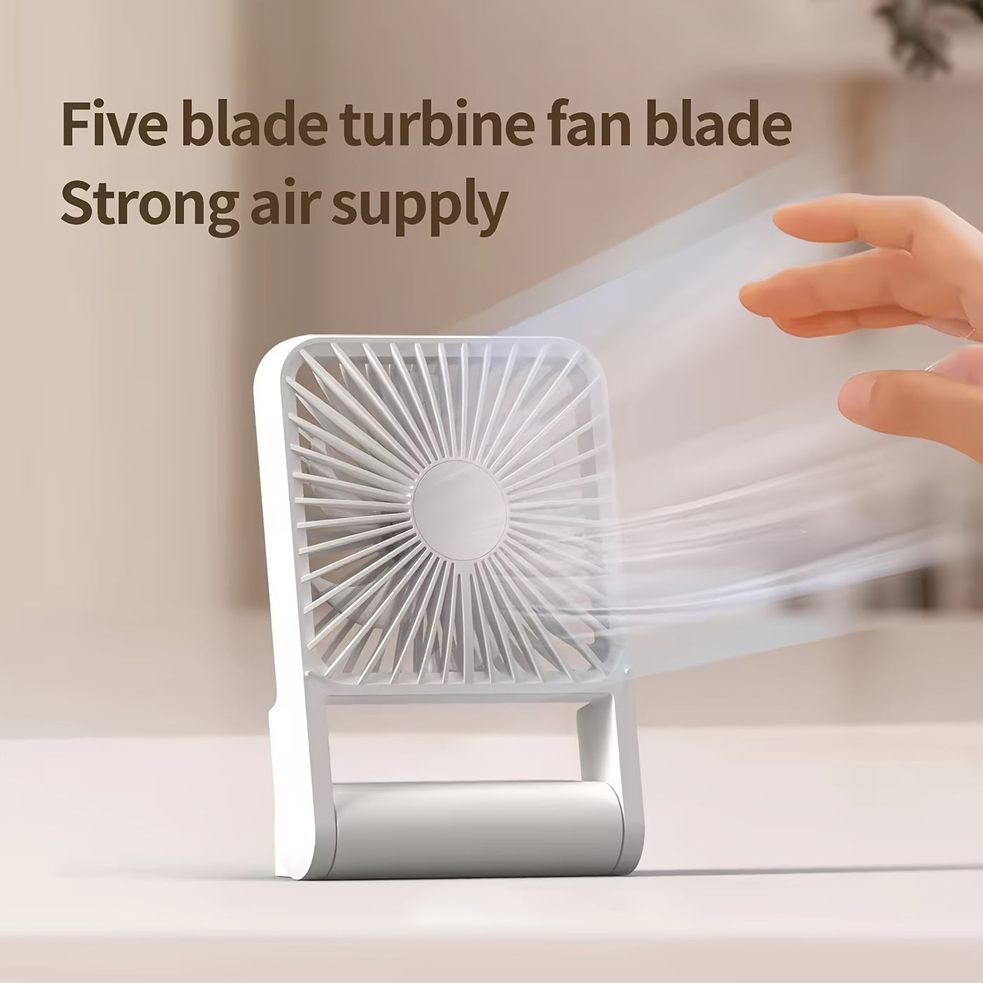 Foldable Portable Desk Fan Quiet USB Charging for Home Office Dorm