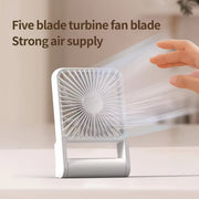 Foldable Portable Desk Fan Quiet USB Charging for Home Office Dorm