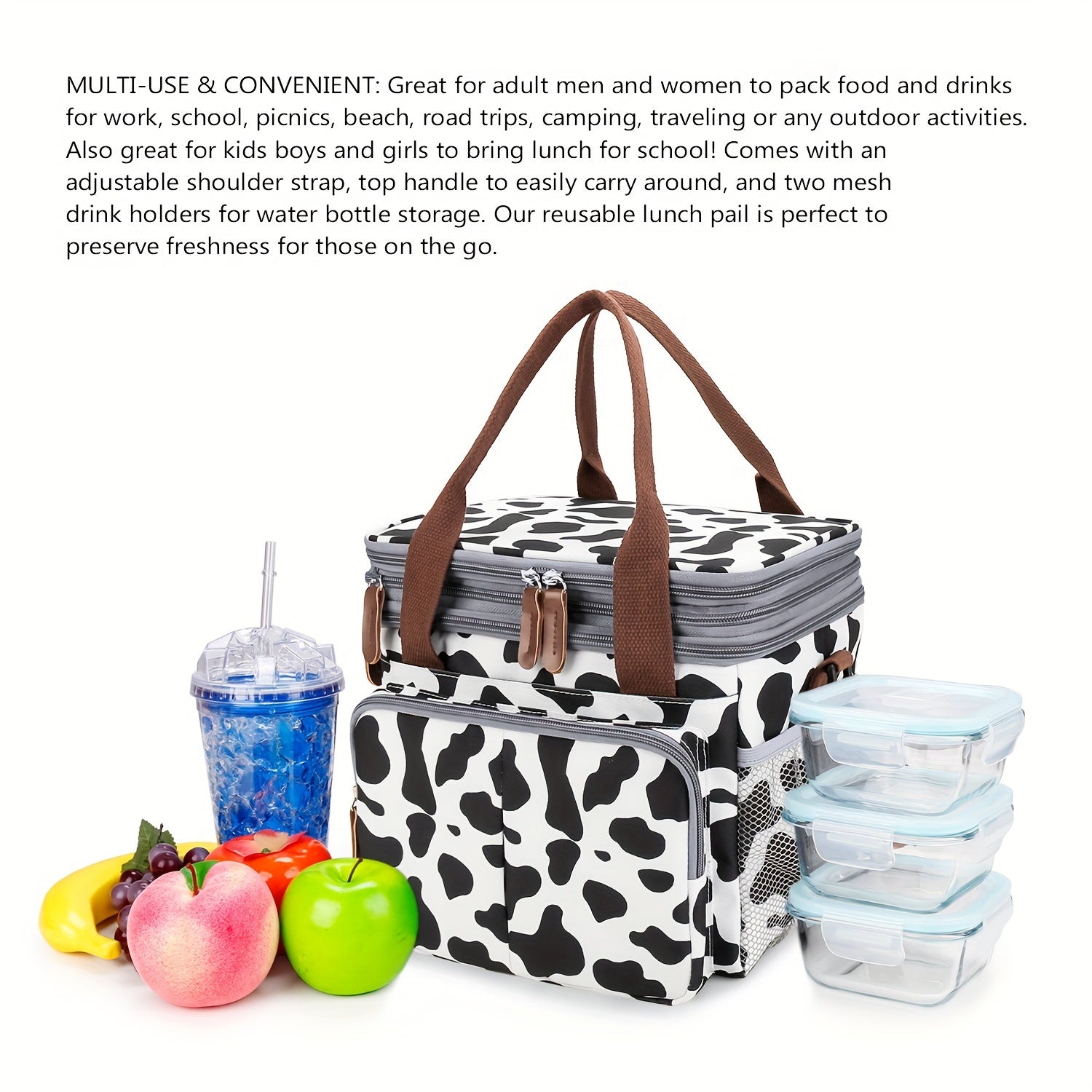 Multifunctional Waterproof Diaper Bag with Insulated Pouch for Moms and Dads