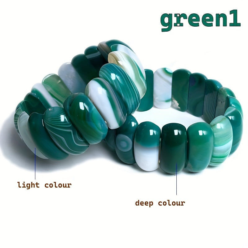 Rang-barang chiziqli Botsvona agate bejirimli taqilishi 10x25mm tabiiy agate zargarlik buyumlari kundalik kiyim uchun