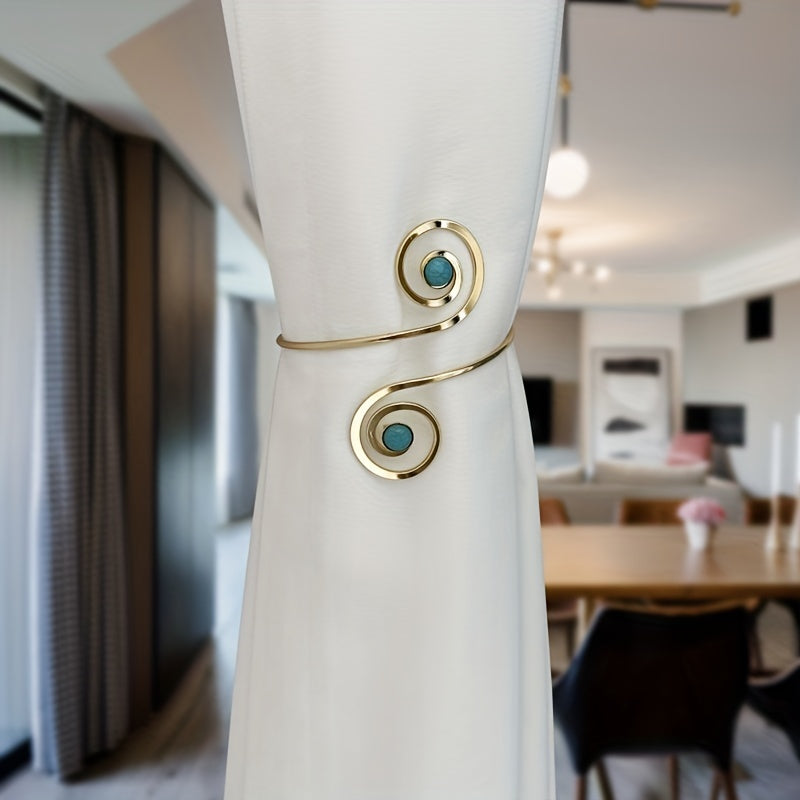 Modern Minimalist Metal Curtain Tieback for Bedroom and Living Room Decor