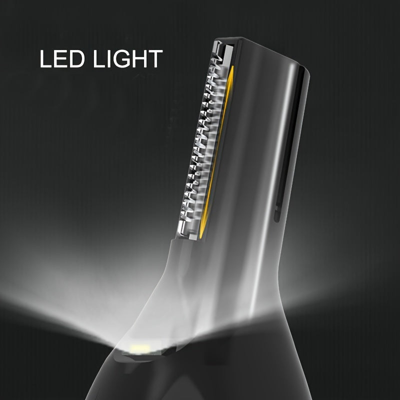 Electric Eyebrow Razor for Men and Women Rechargeable Face Beard Trimmer Black