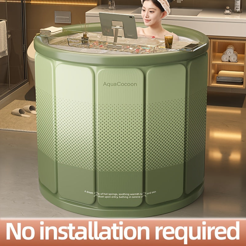 Portable Foldable Bathtub with Insulation for Home and Pool Use