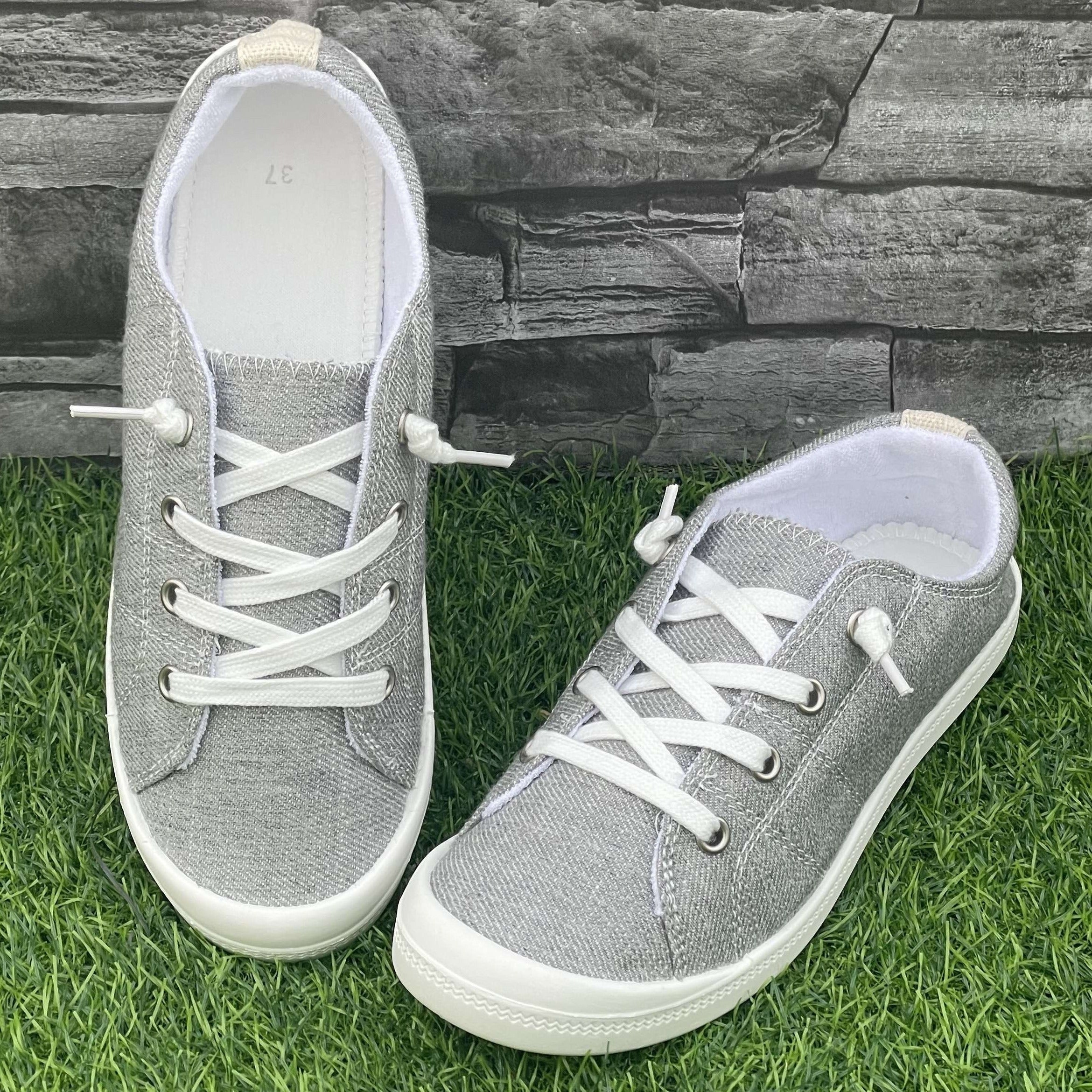 Women's Casual Solid Color Fabric Outdoor Work Shoes All-Season Lightweight