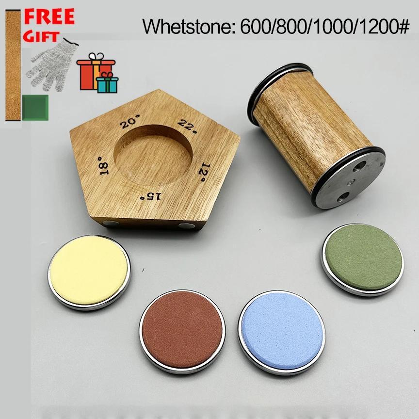Набор точилок для ножей из алмазной наждачной бумаги, 5 углов, магнитный держатель, кухня