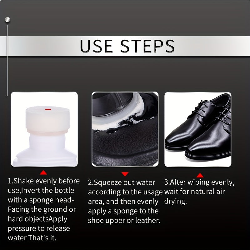 Liquid Shoe Polish Black Faux Leather Care Oil Universal Brightening