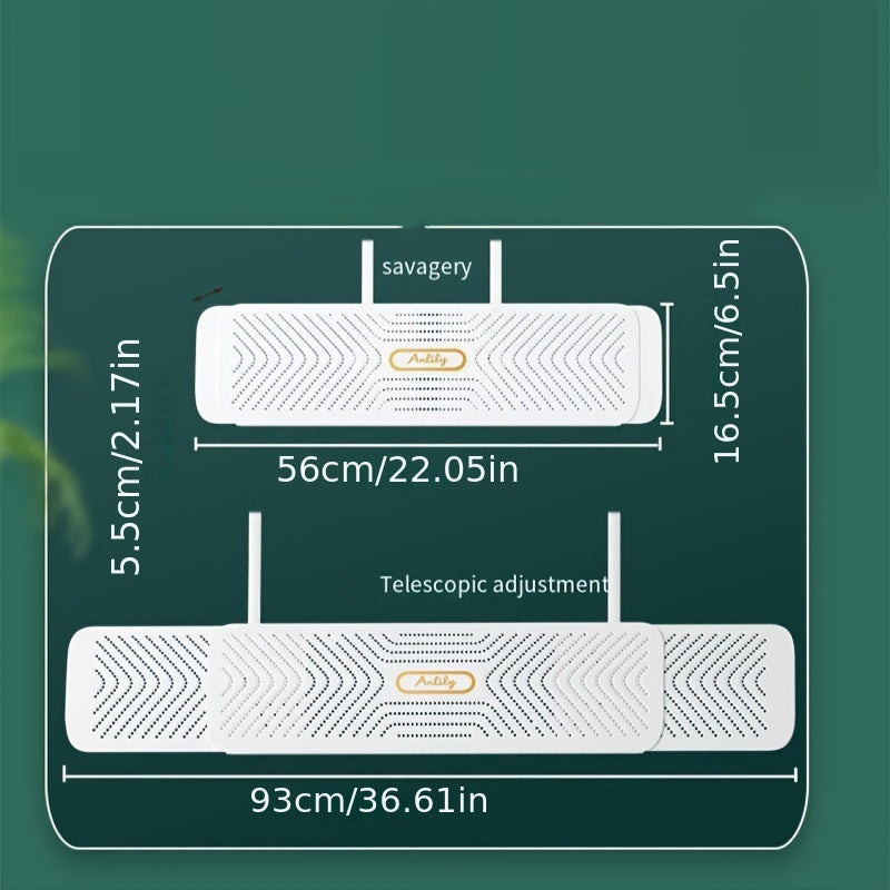 Adjustable Air Conditioner Wind Deflector for Home and Office, Energy Saving Vent Cover