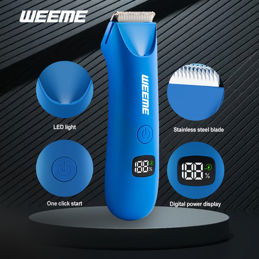 Cortapelos para hombres con cuchillas de cerámica, recargable por USB, batería de litio de 600mAh, cuidado completo del cuerpo