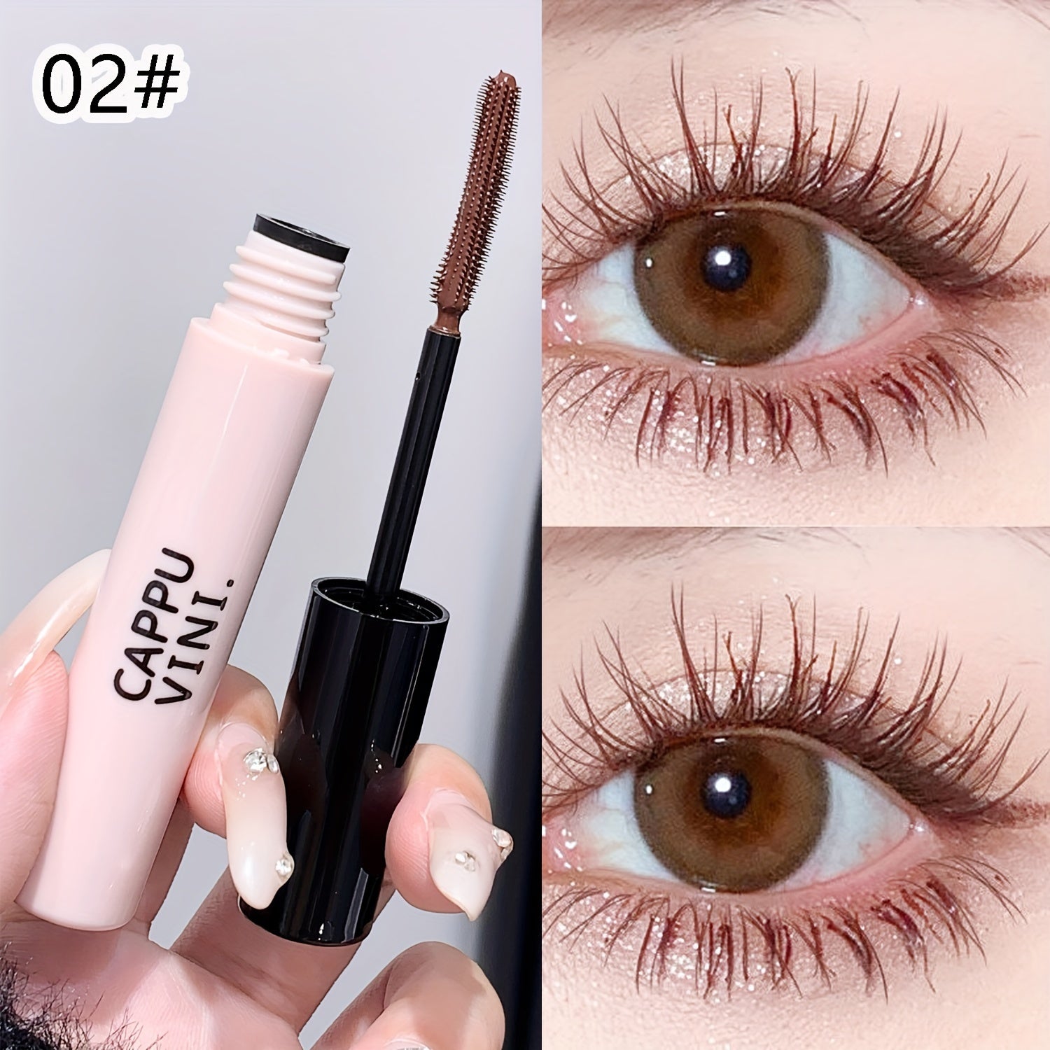 Women Waterproof Volumizing Mascara Black Brown Long-Lasting