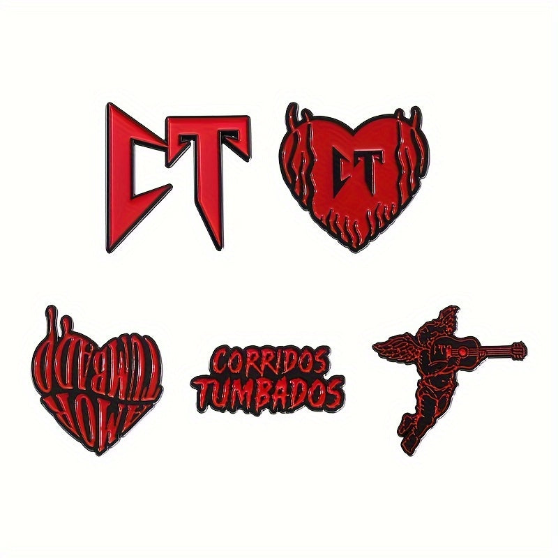 Retro Metal Hat Pin Badge Set for Men Women Cartoon Mexican Style Decorative Accessories