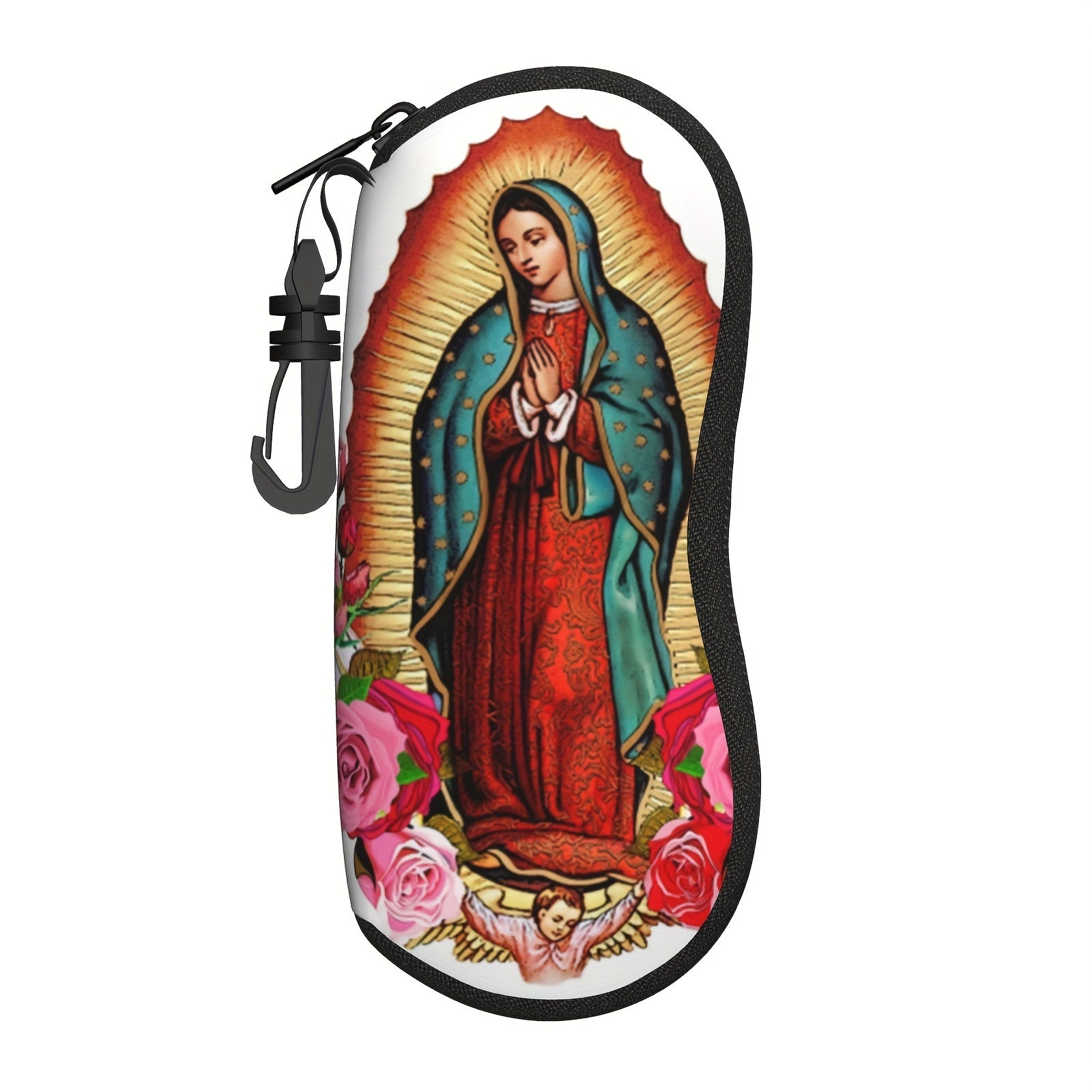 Портативный держатель для очков с ключницей с изображением Нашей Госпожи Гваделупской и Марии Назаретской, ультралегкий защитный чехол из неопрена для мужчин и женщин