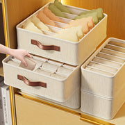 Organizador de almacenamiento de poliéster de múltiples compartimentos para ropa interior y armario