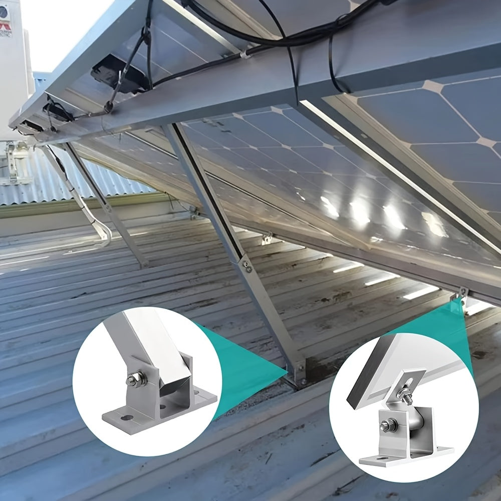 Adjustable Solar Panel Mounting Brackets for 50W-400W Flat Roofs RVs