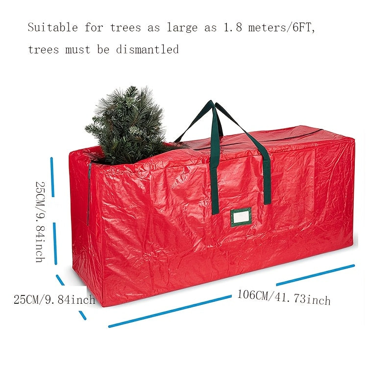 Bolsa de almacenamiento para árbol de Navidad artificial de hasta 6 pies a prueba de agua, polvo y humedad