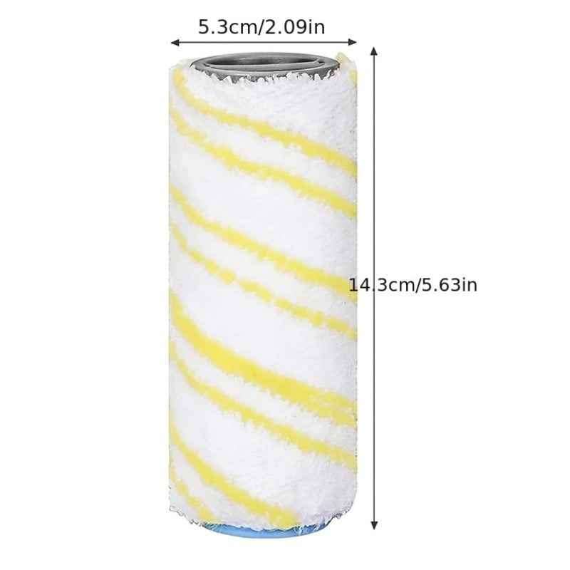 Set of 2 Microfiber Floor Rollers for Vacuum Cleaners, Washable, Low Noise Rotation Heads
