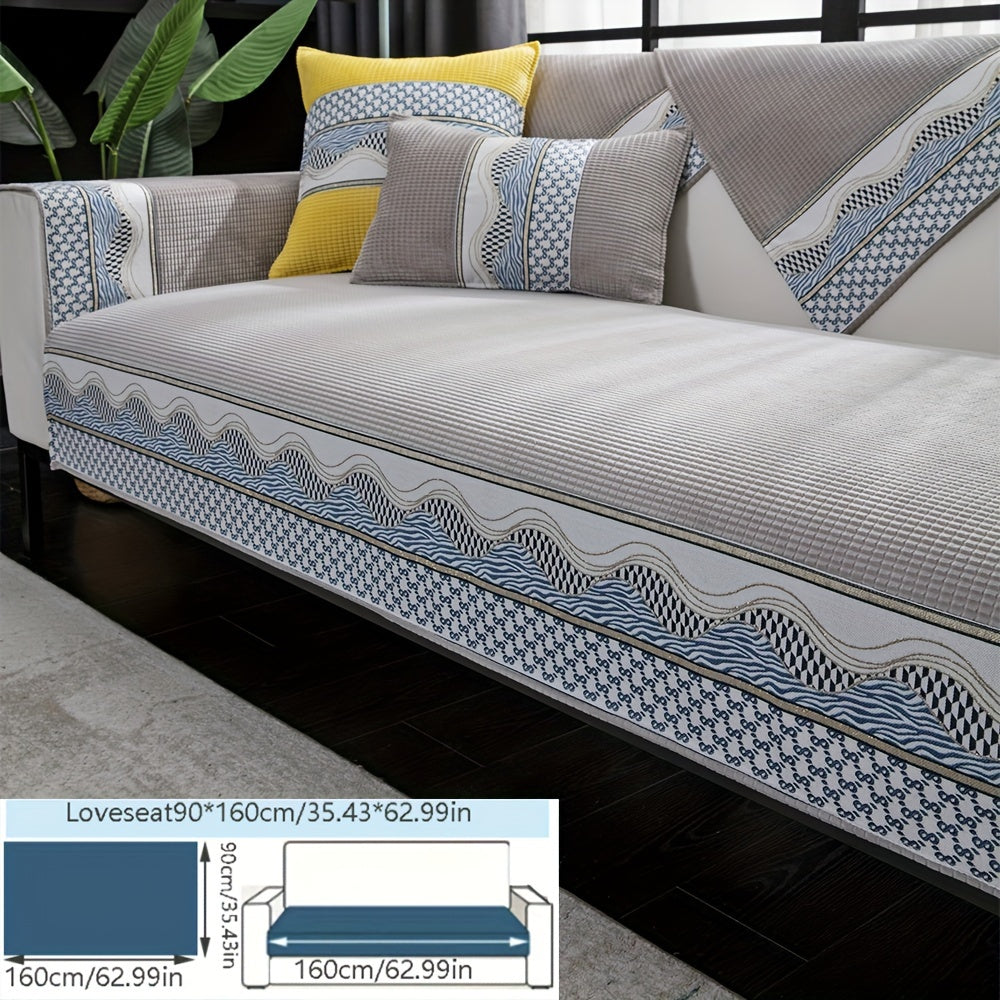 Velvet Sofa Cushion Cover Non-Slip Pet-Friendly All-Season Protecting Armchair Loveseat 3-4 Seater