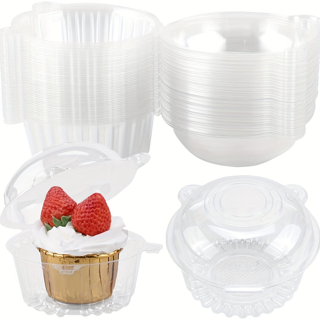 Clear Plastic Cupcake Boxes with Lids 20/40pcs Set for Muffins Pastries Sandwiches