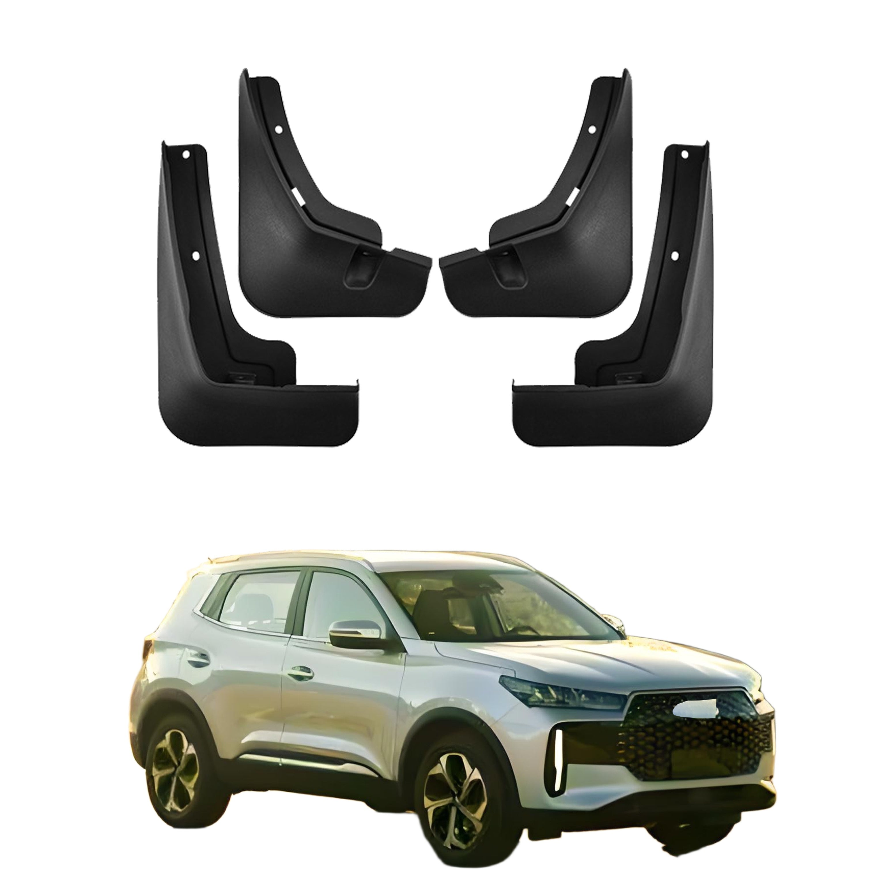 4Pcs Bardoshli PP Avtomobil Qorovullari Old va Orqa Rul uchun Çizishga Qarshi Fender Flaps