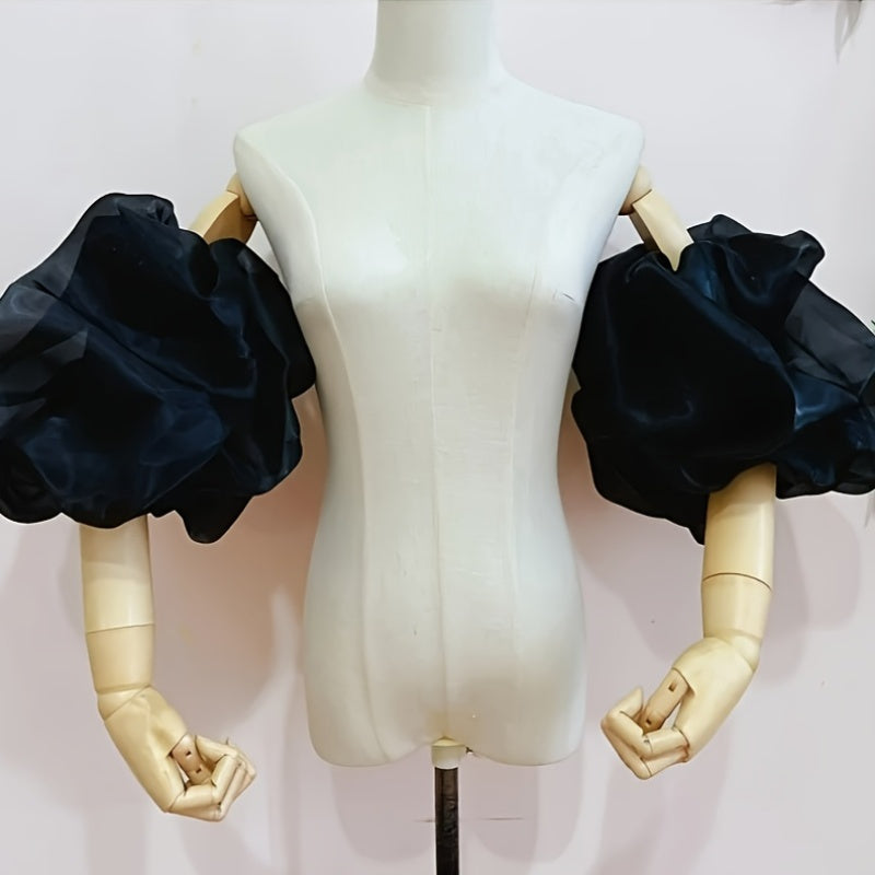 Luxurious Puffy Cloud Sleeves Bridesmaid Accessories for Weddings Polyester Hand Wash