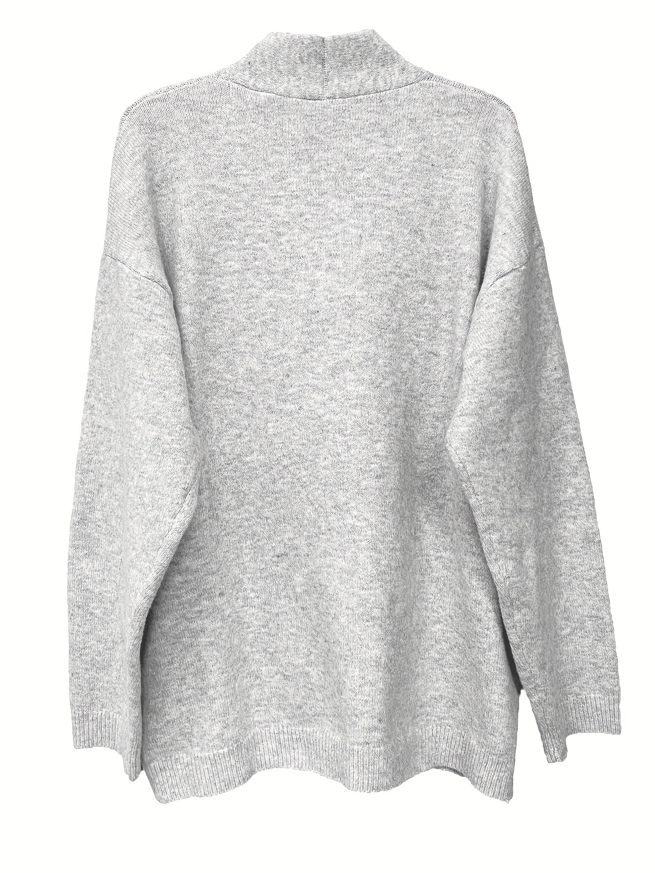 Кардиган для женщин больших размеров с длинными рукавами, открытая передняя часть, карманы, осень-зима, дышащий трикотаж