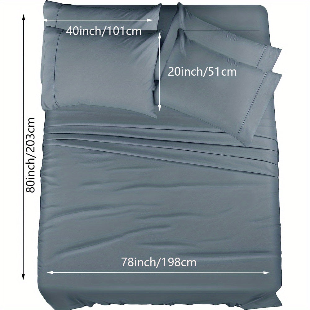 Luxury Fitted Sheet Set with Wrinkle and Stain Resistant Deep Pocket Bedding for Bedroom or Hotel