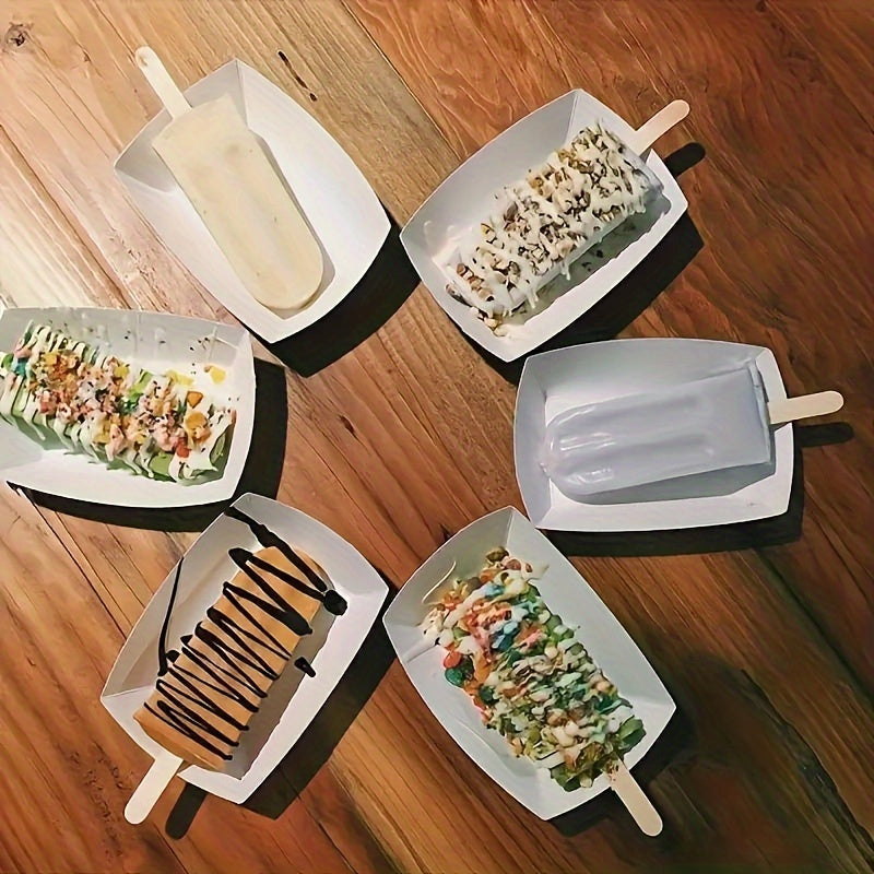 100/200 Count Natural Wooden Popsicle Sticks for Crafts and Food Projects