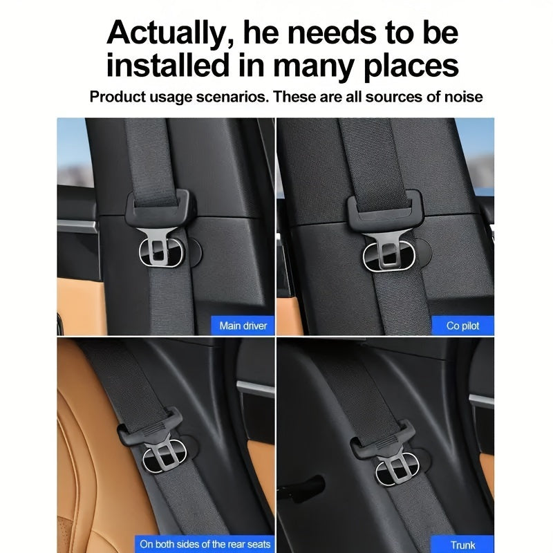 Universal Car Seat Belt Magnetic Bracket Anti-Wear Stabilizer Adjustable Grip