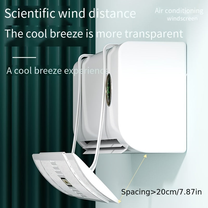 Adjustable Air Conditioner Wind Deflector for Home and Office, Energy Saving Vent Cover