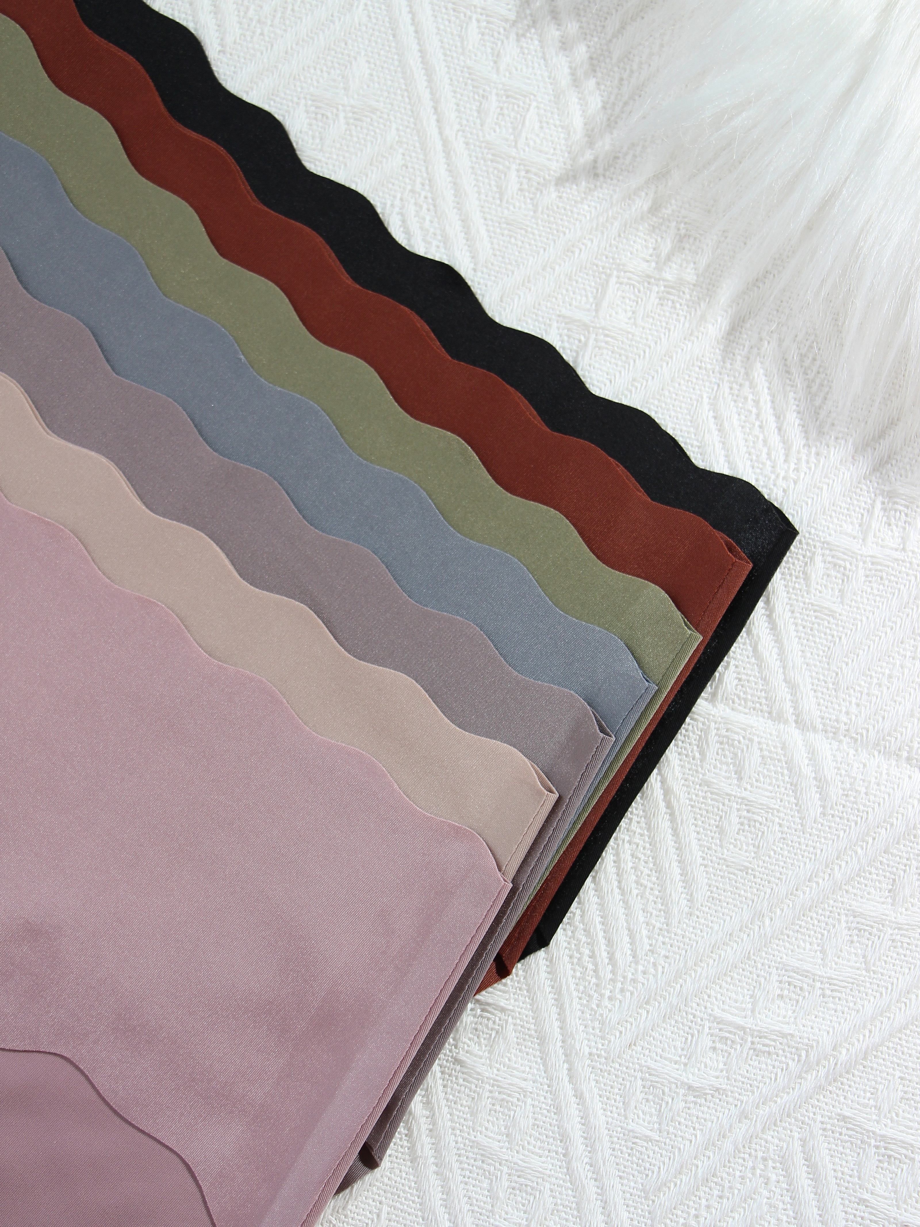 Women’s Solid Scallop Trim Briefs 7-Pack Breathable Stretchy Cotton Underwear