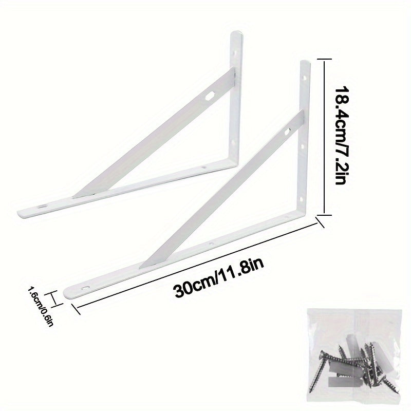 Triangular Wall Shelves Set with Sturdy Brackets for Bedroom Living Room Kitchen